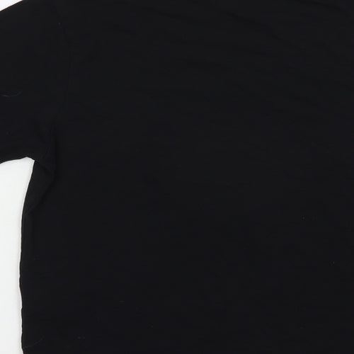 Lipsy Womens Black  Cotton Basic T-Shirt Size M Crew Neck - Dream Queen