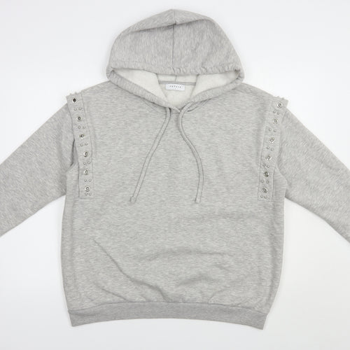 Papaya Womens Grey  Polyester Pullover Hoodie Size L  Pullover