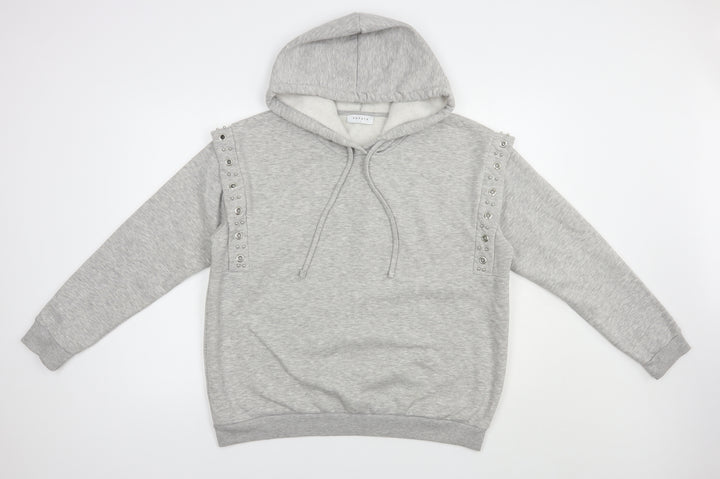 Papaya Womens Grey  Polyester Pullover Hoodie Size L  Pullover