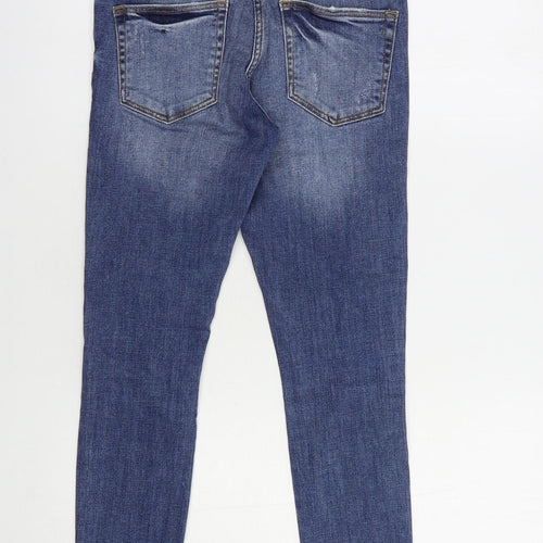 NEXT Girls Blue  Cotton Skinny Jeans Size 12 Years  Regular Button