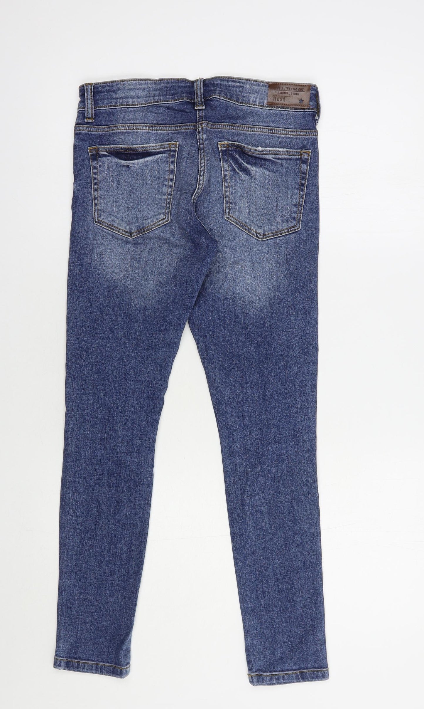 NEXT Girls Blue  Cotton Skinny Jeans Size 12 Years  Regular Button