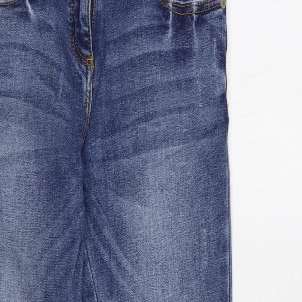 NEXT Girls Blue  Cotton Skinny Jeans Size 12 Years  Regular Button