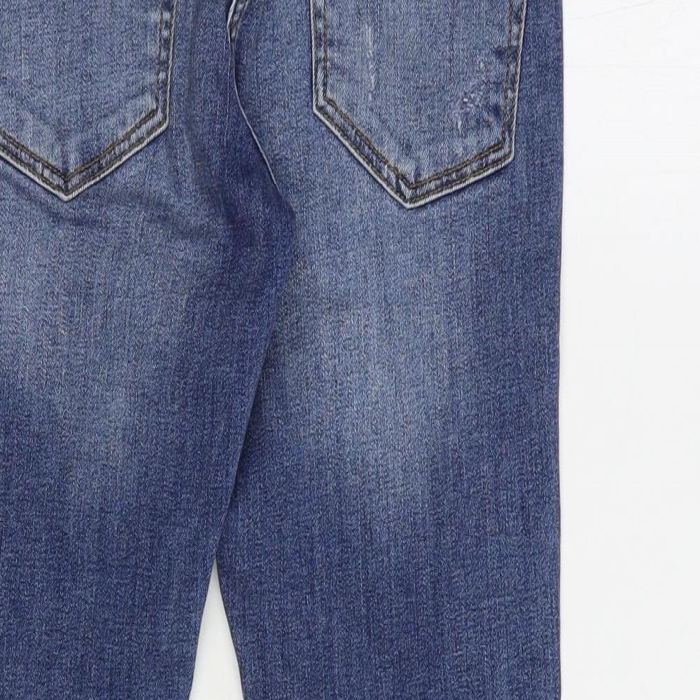 NEXT Girls Blue  Cotton Skinny Jeans Size 12 Years  Regular Button