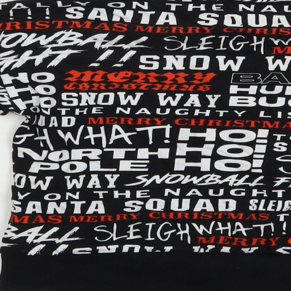 NEXT Boys Black Geometric Cotton Pullover Sweatshirt Size 6 Years  Pullover - Christmas Top