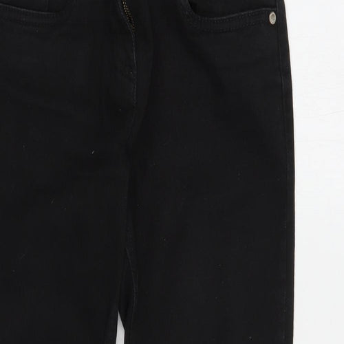 NEXT Girls Black  Cotton Skinny Jeans Size 12 Years  Regular Button