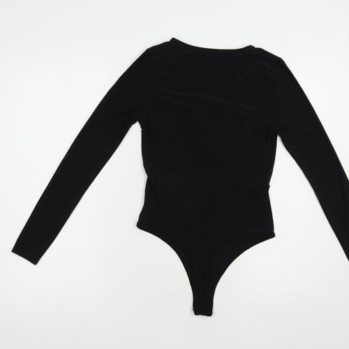 I Saw It Firest Womens Black  Polyester Bodysuit One-Piece Size 8  Snap