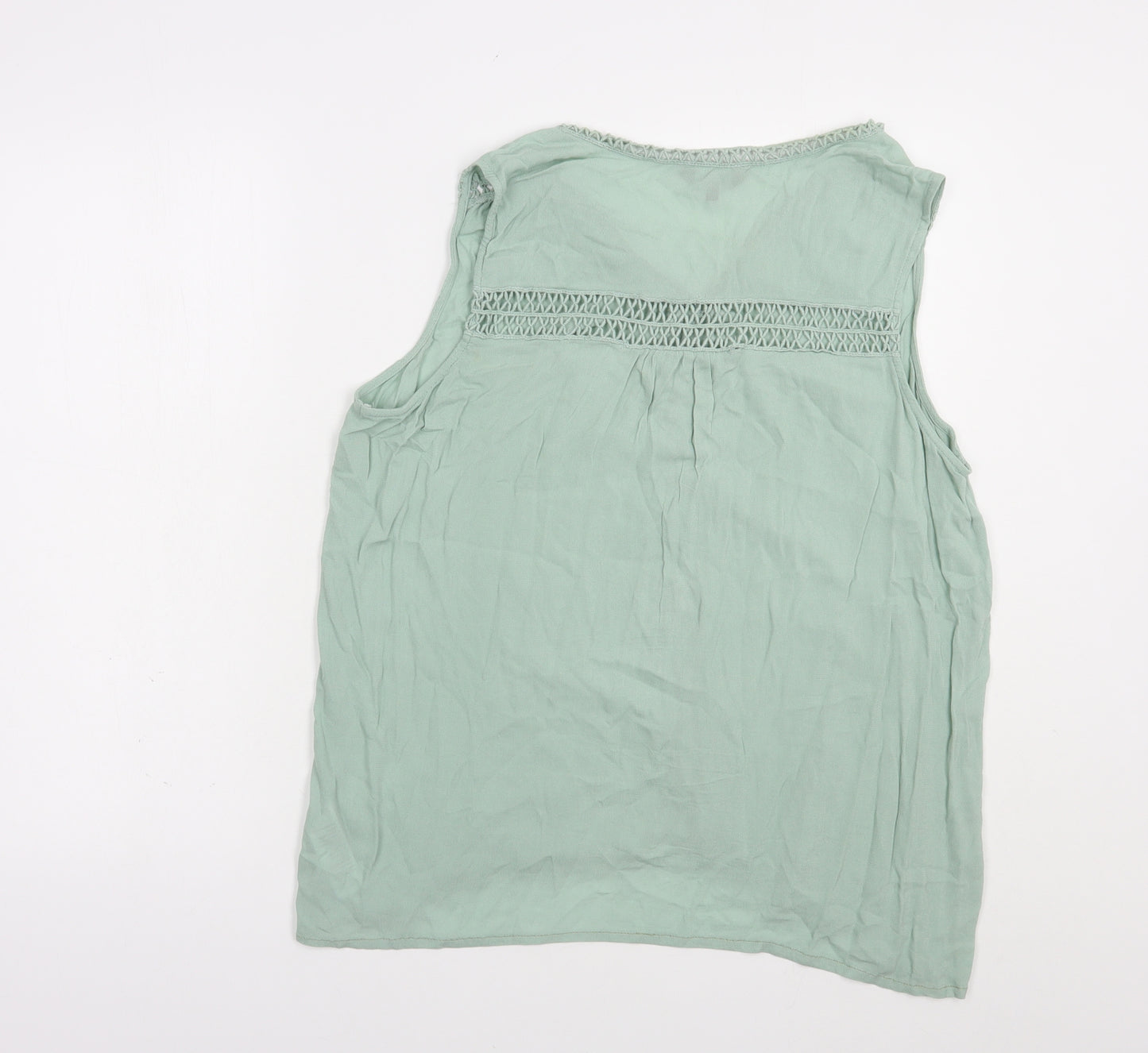 New Look Womens Green  Viscose Basic Blouse Size 16 V-Neck