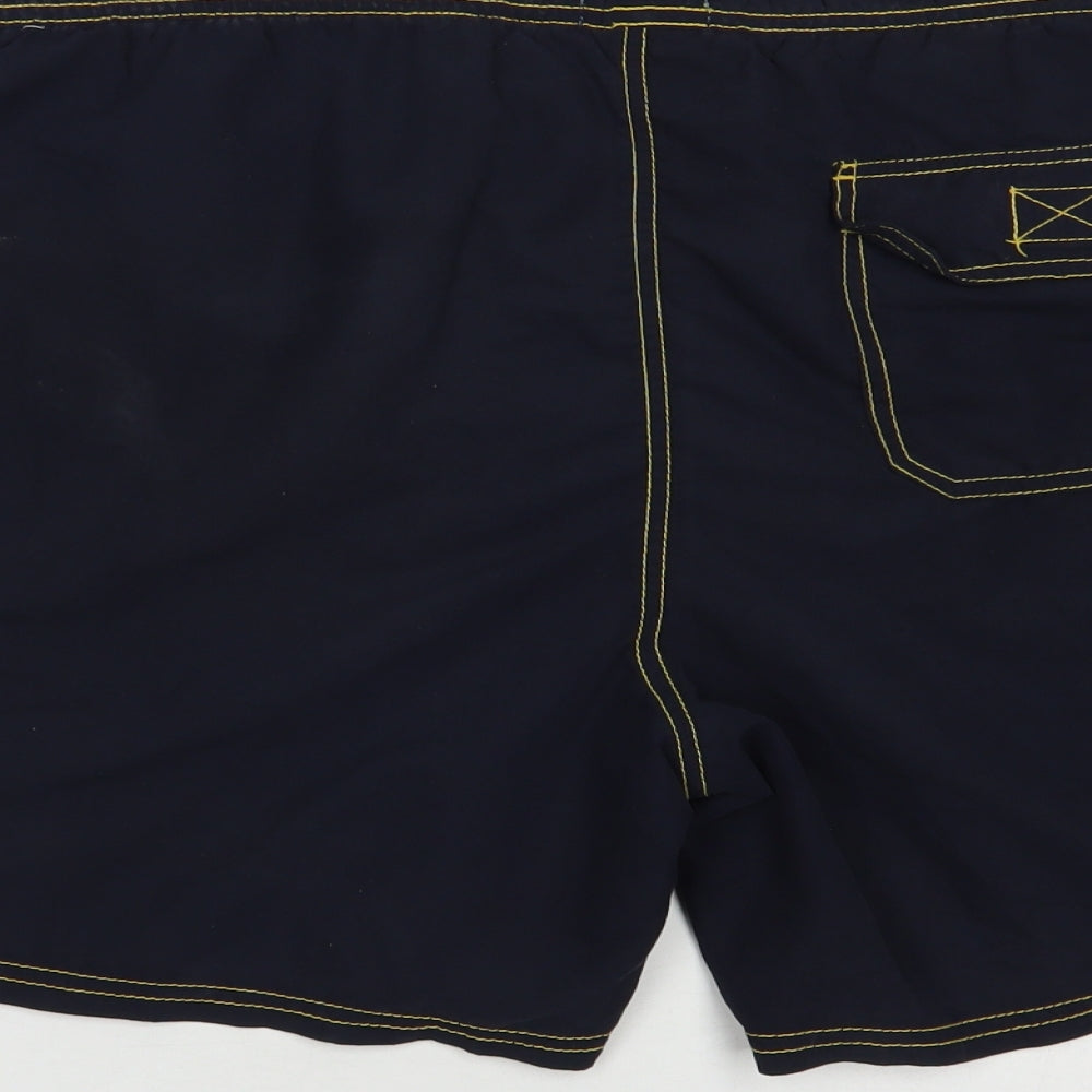 Dunnes Stores Mens Blue  Polyester Bermuda Shorts Size XL L6 in Regular Drawstring