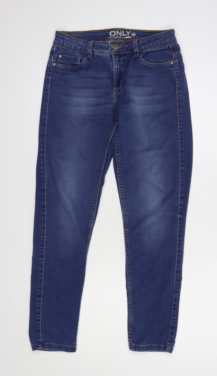 Only Womens Blue Cotton Skinny Jeans Size 30 in L28 in Regular Button