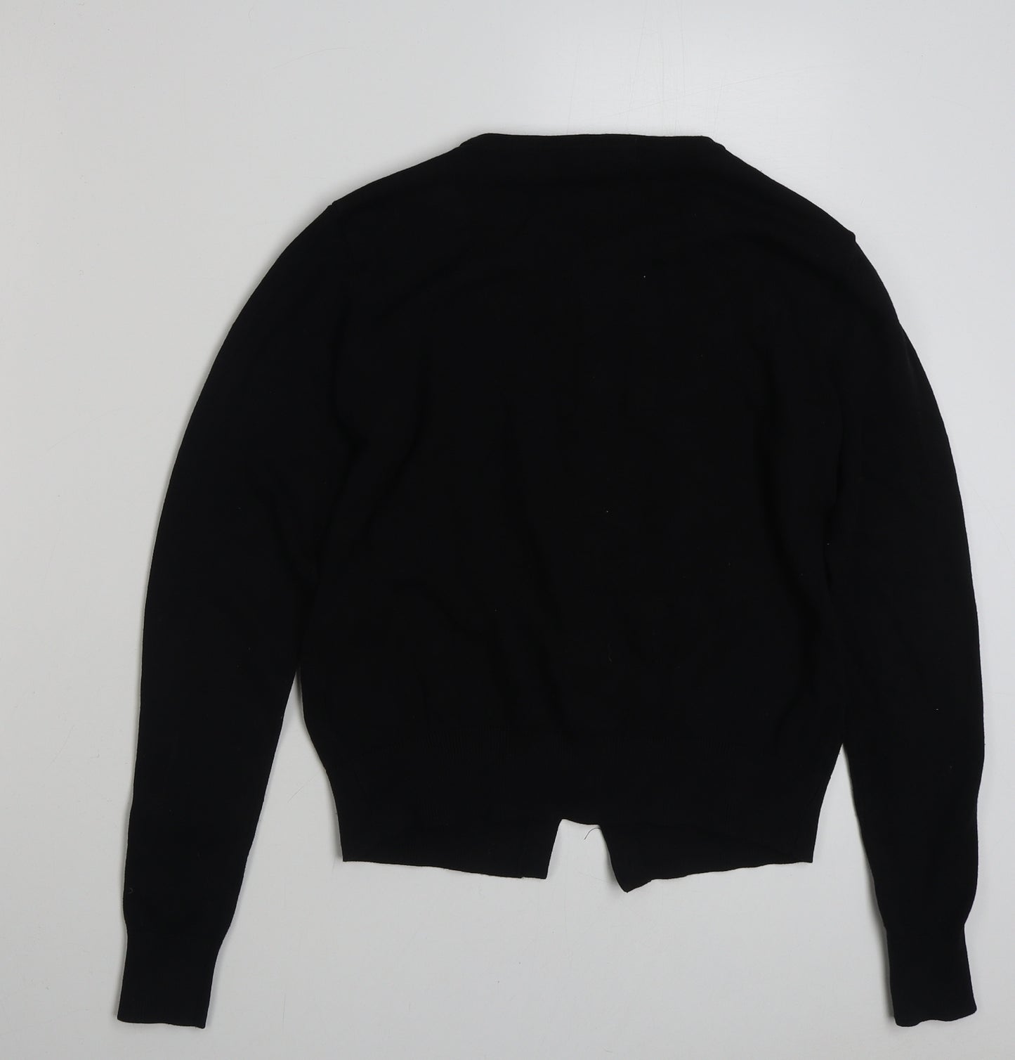 H&M Womens Black Round Neck  Viscose Cardigan Jumper Size M