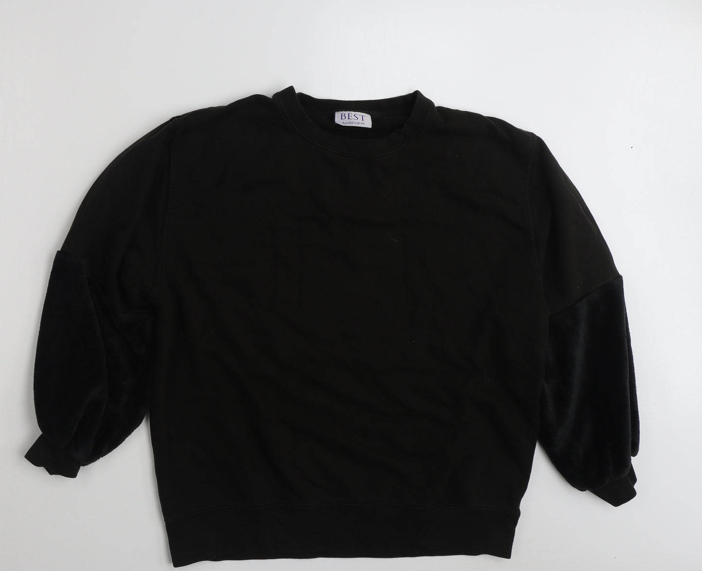 Best Womens Black  Cotton Pullover Sweatshirt Size L  Pullover - Size M-L