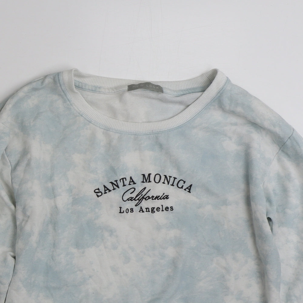 New Look Womens Blue  Polyester Pullover Sweatshirt Size 10  Pullover - Santa Monica