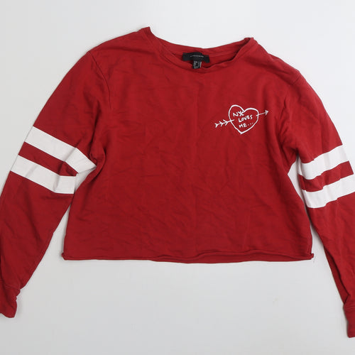 Atmosphere Womens Red Striped 100% Cotton Pullover Sweatshirt Size 12  Pullover - NYC Loves Me...