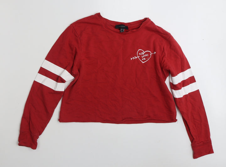 Atmosphere Womens Red Striped 100% Cotton Pullover Sweatshirt Size 12  Pullover - NYC Loves Me...