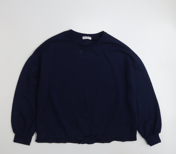 Papaya Womens Blue Polyester Pullover Sweatshirt Size M Pullover - Tie