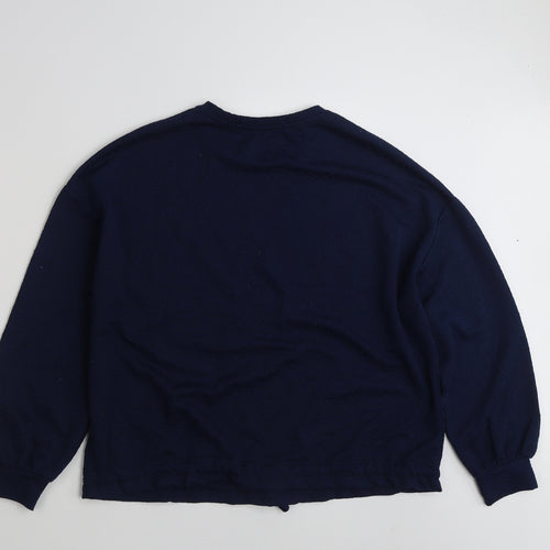Papaya Womens Blue  Polyester Pullover Sweatshirt Size M  Pullover - Tie