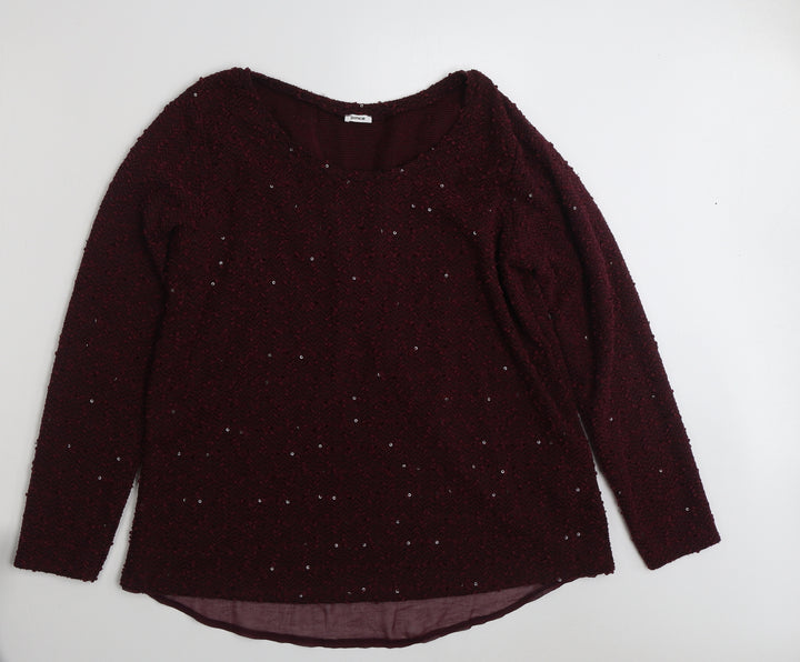 Pimkie Womens Purple  Polyester Pullover Sweatshirt Size L  Pullover