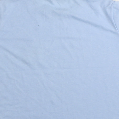 Beaumonde Womens Blue Floral Polyester Basic T-Shirt Size 10 Round Neck - Size 10-12