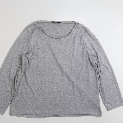 Bonmarché Womens Grey  Polyester Pullover Sweatshirt Size 20  Pullover