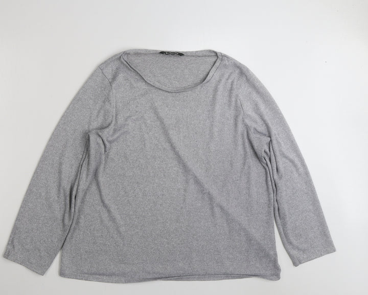 Bonmarché Womens Grey Polyester Pullover Sweatshirt Size 20 Pullover