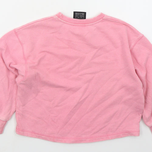 Nike Girls Pink  Cotton Pullover Sweatshirt Size 5-6 Years  Pullover