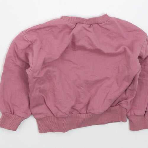 SheIn Girls Pink  Cotton Pullover Sweatshirt Size 2 Years  Pullover - California
