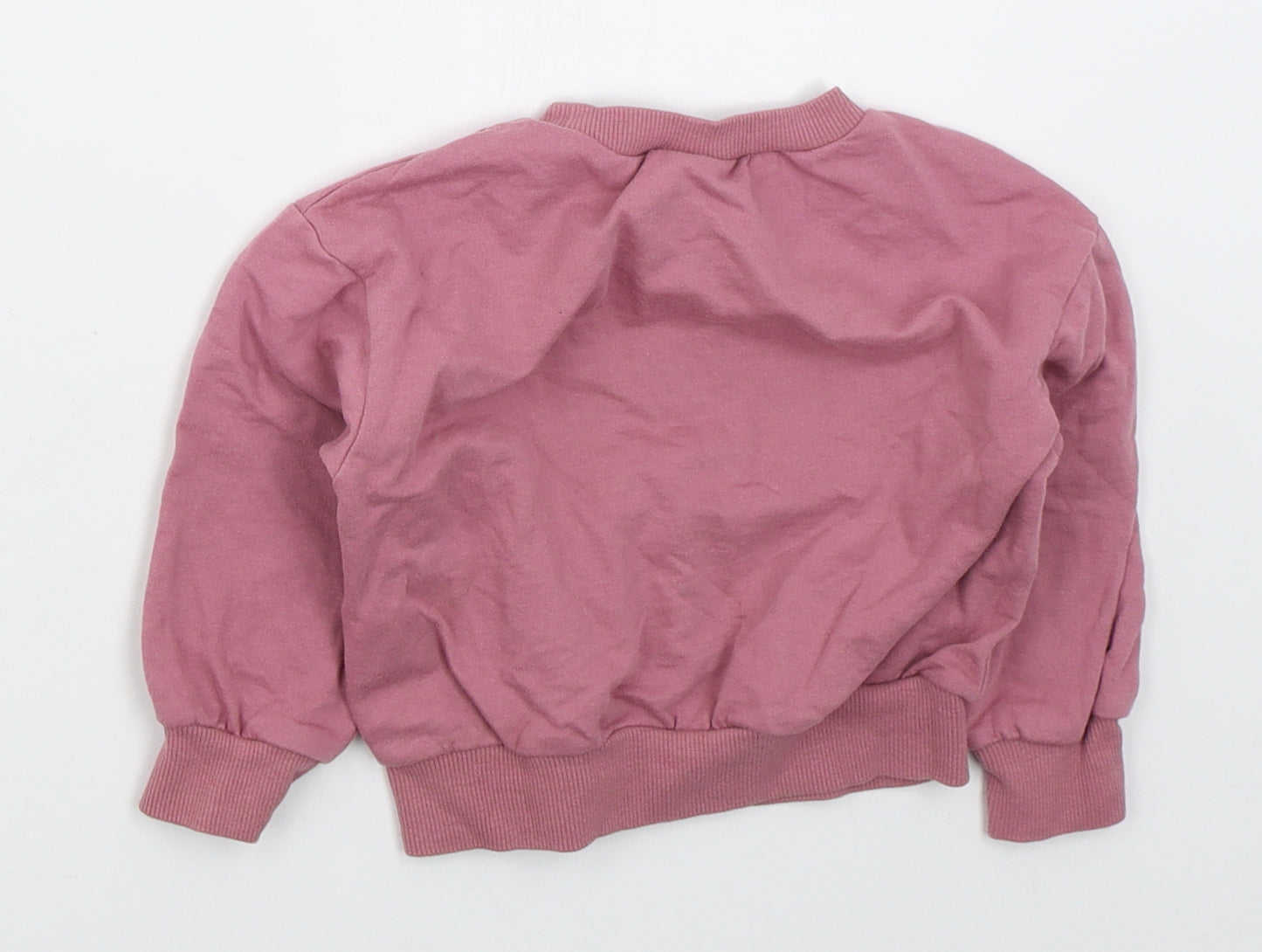 SheIn Girls Pink  Cotton Pullover Sweatshirt Size 2 Years  Pullover - California