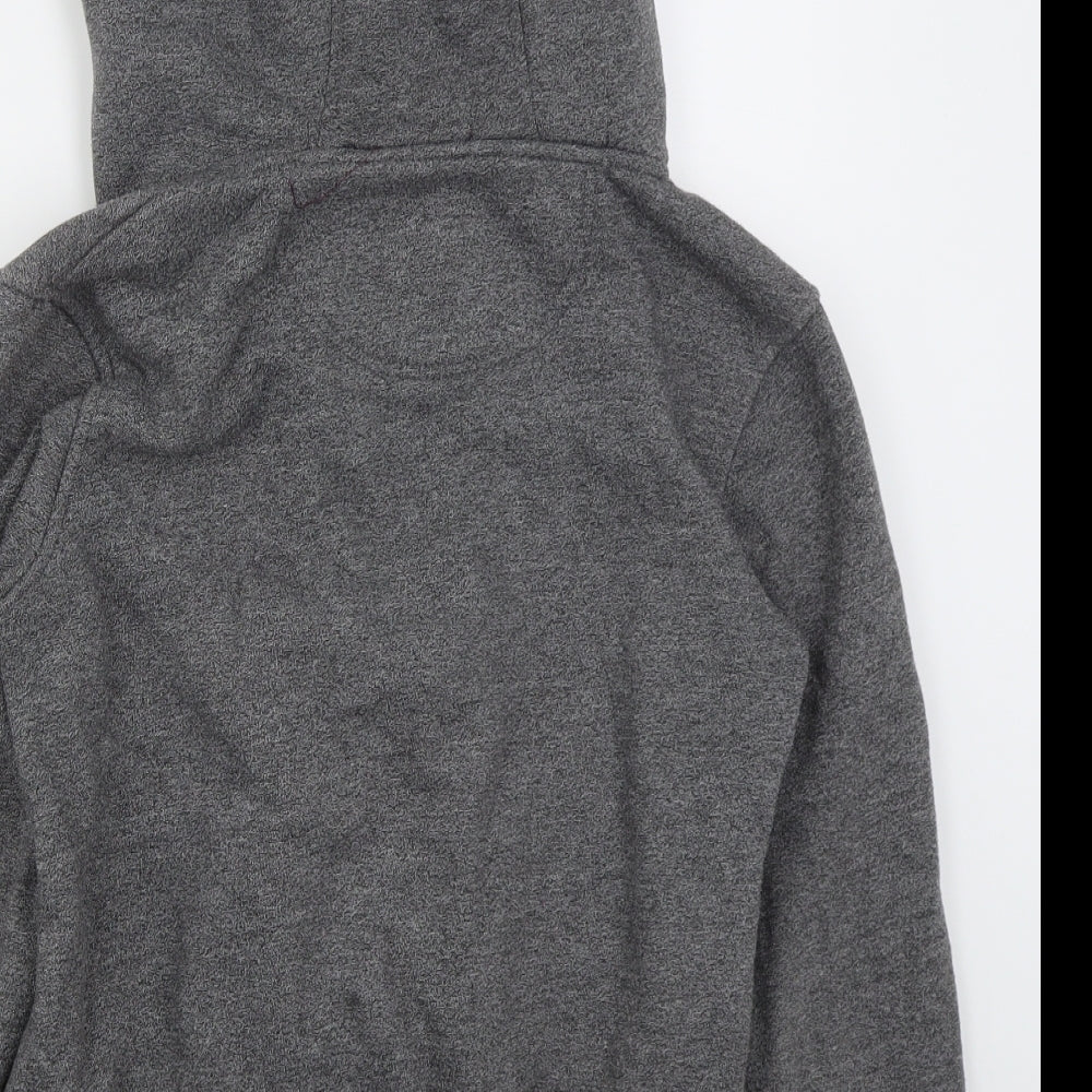 SoulCal&Co Girls Grey  Cotton Full Zip Hoodie Size 13 Years  Zip