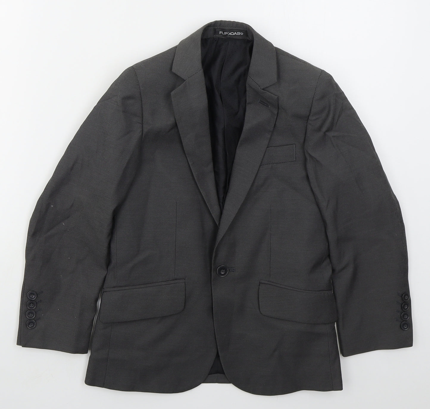 BHS Boys Grey   Jacket  Size 8 Years  Button