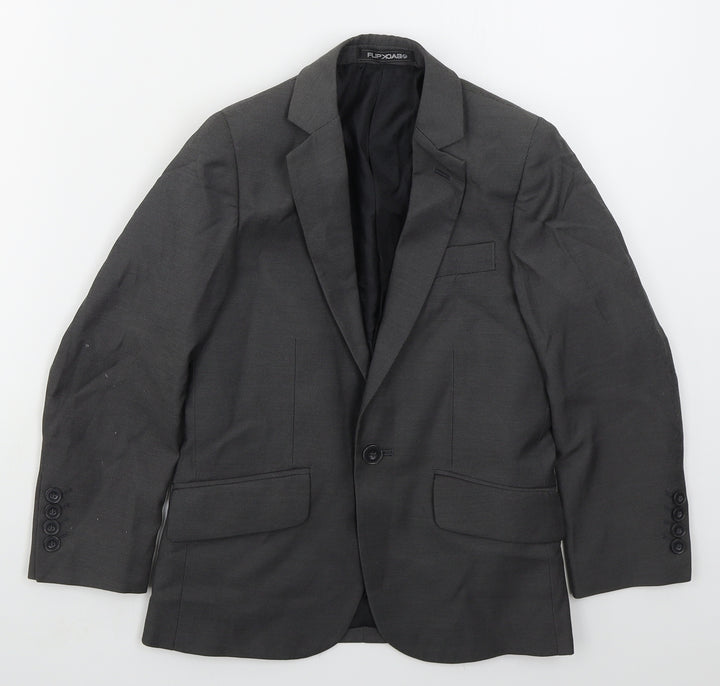 BHS Boys Grey   Jacket  Size 8 Years  Button