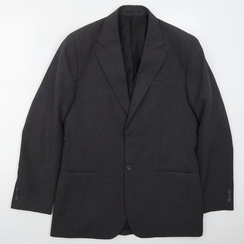 F&F Mens Grey  Polyester Jacket Suit Jacket Size 38