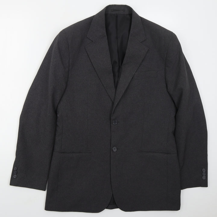 F&F Mens Grey  Polyester Jacket Suit Jacket Size 38