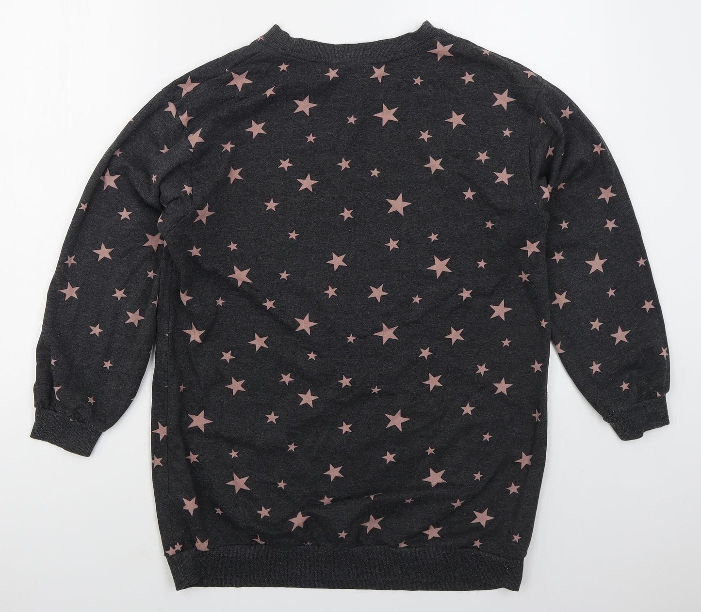 H&M Womens Green  Cotton Pullover Sweatshirt Size S  Pullover - Stars