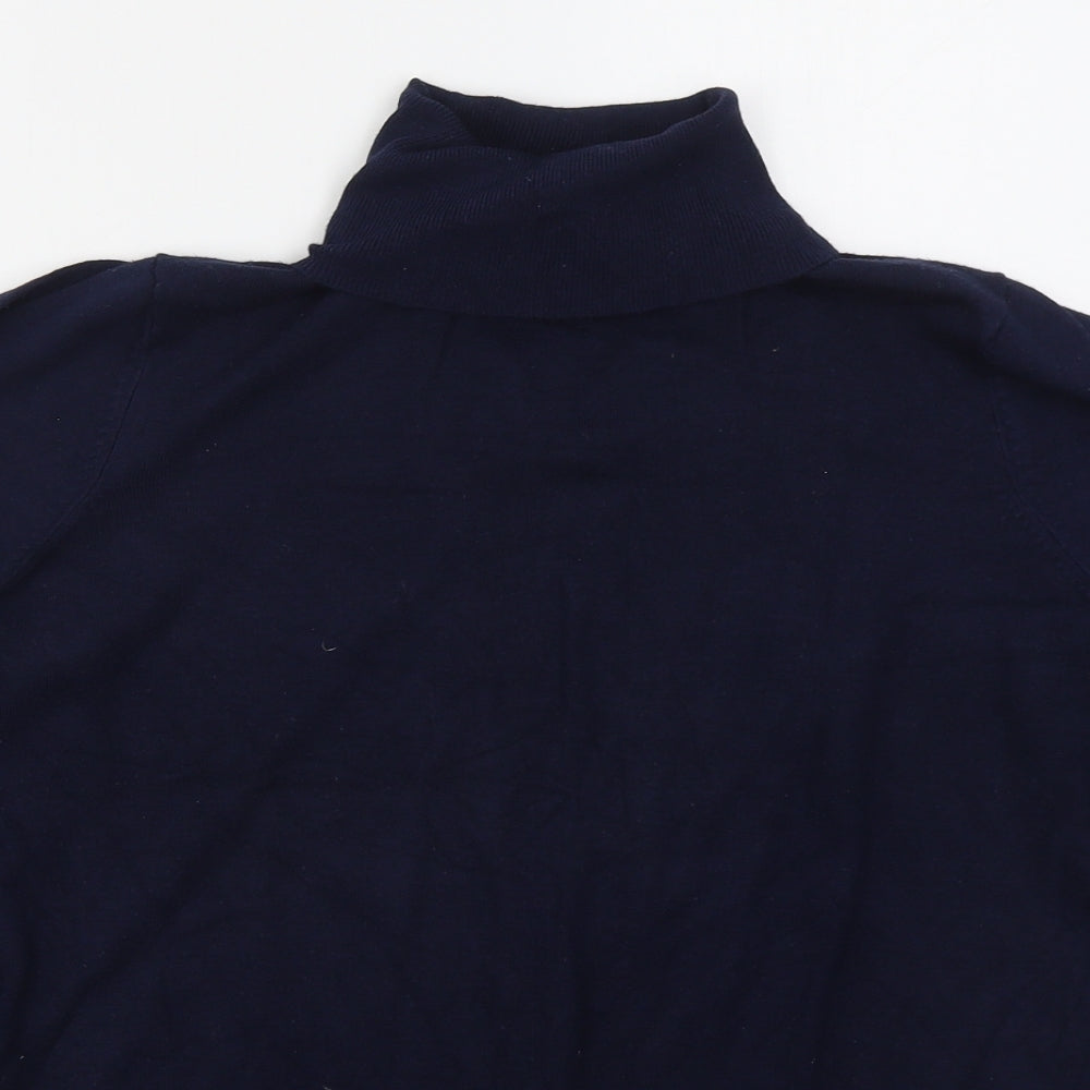 Debenhams Womens Blue Roll Neck  Viscose Pullover Jumper Size 18