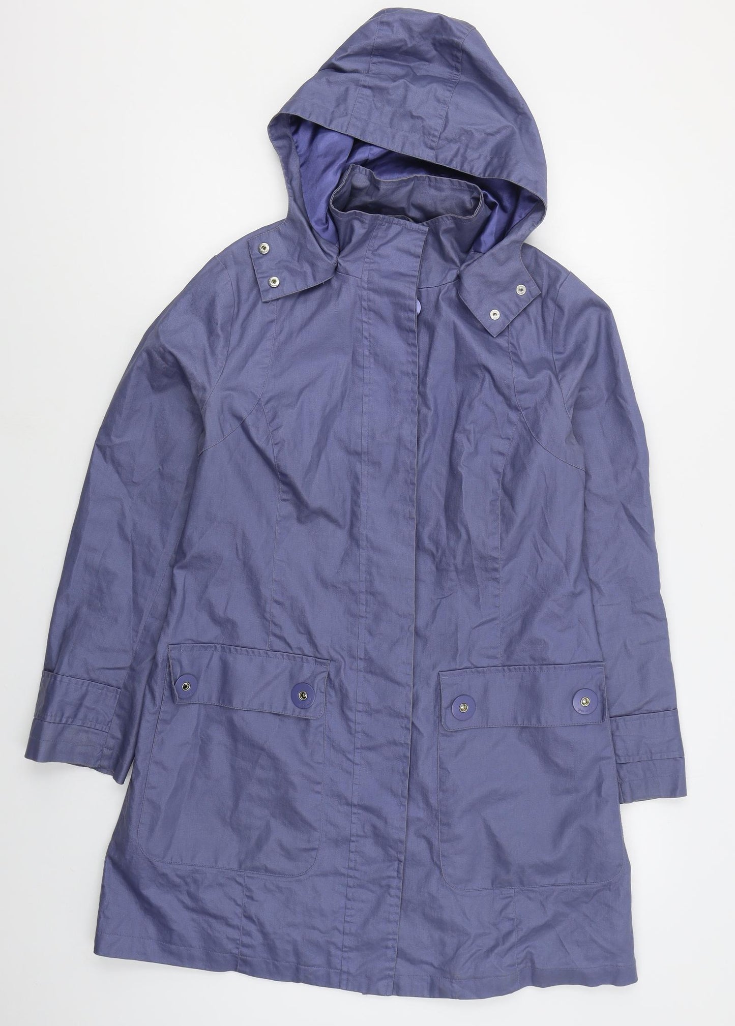 Per Una Womens Blue   Trench Coat Coat Size 12  Button