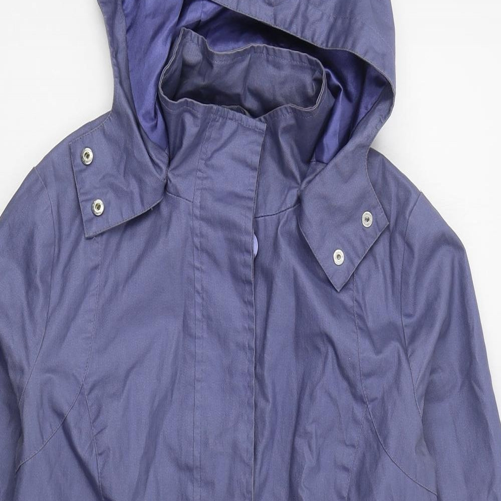 Per Una Womens Blue   Trench Coat Coat Size 12  Button