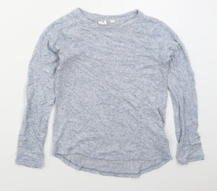 Gap Girls Blue Crew Neck  Viscose Pullover Jumper Size M  Pullover