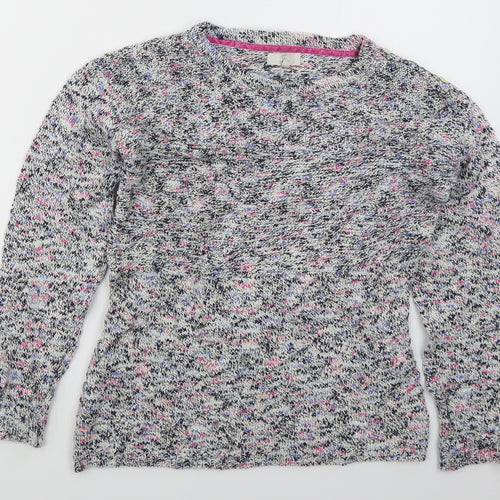 Country Casuals Womens Blue Crew Neck  Cotton Pullover Jumper Size M