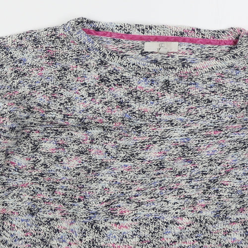 Country Casuals Womens Blue Crew Neck  Cotton Pullover Jumper Size M