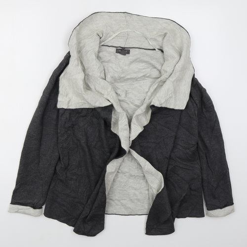 Primark Womens Grey V-Neck  Cotton Cardigan Jumper Size 6