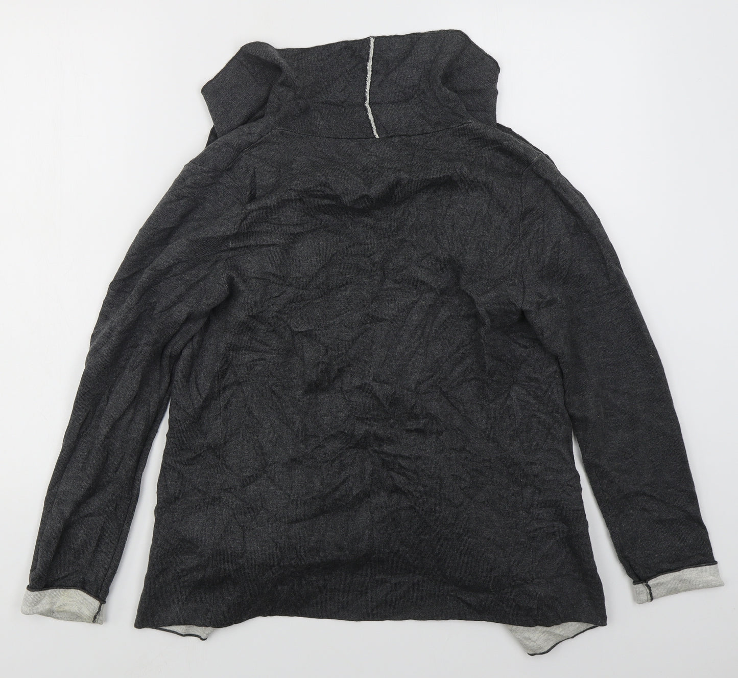 Primark Womens Grey V-Neck  Cotton Cardigan Jumper Size 6