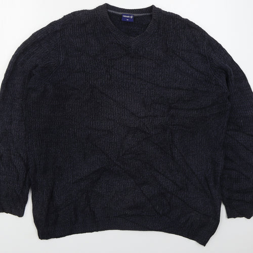 Casual Club Mens Blue Crew Neck  Cotton Pullover Jumper Size M