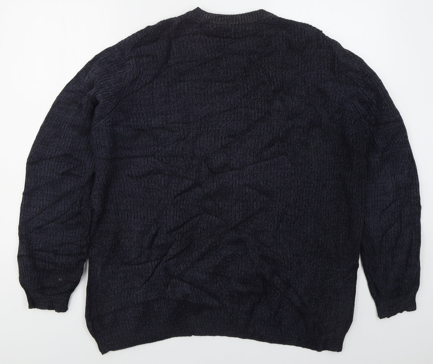 Casual Club Mens Blue Crew Neck  Cotton Pullover Jumper Size M