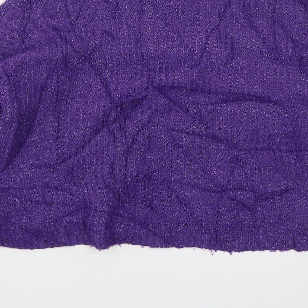 H&M Womens Purple Mock Neck  Acrylic Pullover Jumper Size S