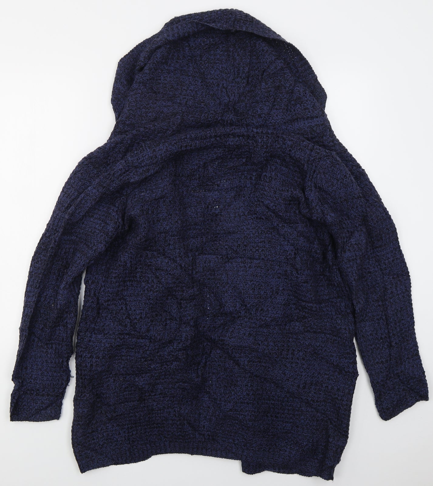 Together Womens Blue V-Neck  Acrylic Cardigan Jumper Size 14