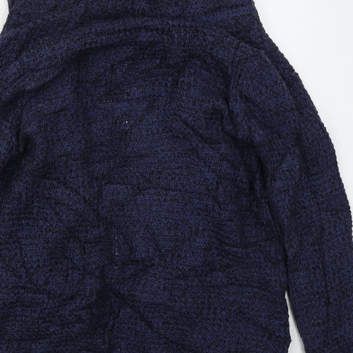 Together Womens Blue V-Neck  Acrylic Cardigan Jumper Size 14