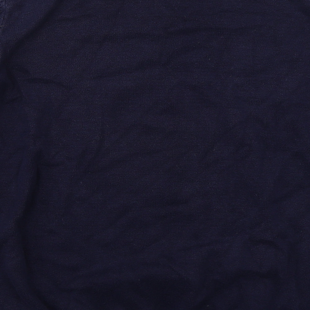 Marks and Spencer Mens Blue V-Neck  Cotton Pullover Jumper Size XL