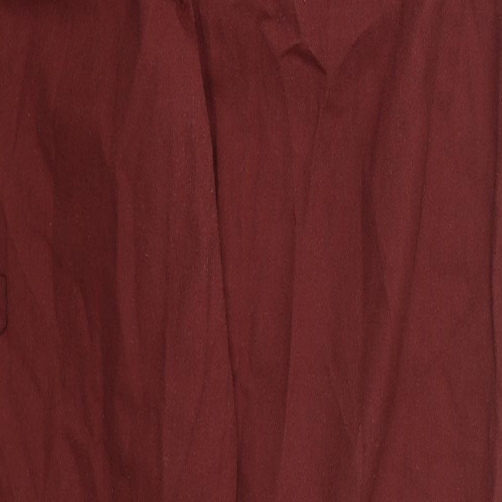 ASOS Womens Red  Cotton Trousers  Size 10 L27 in Regular Button