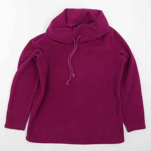 Lands End Womens Pink  Polyester Pullover Sweatshirt Size S  Pullover