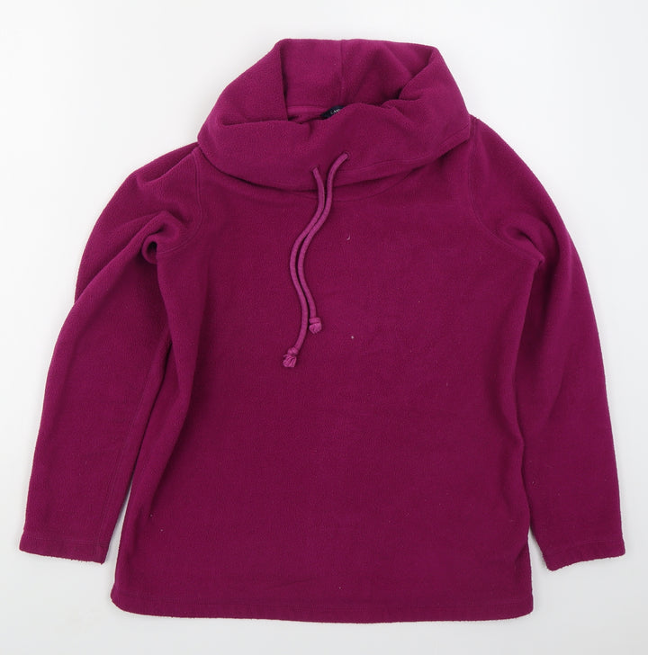 Lands End Womens Pink  Polyester Pullover Sweatshirt Size S  Pullover